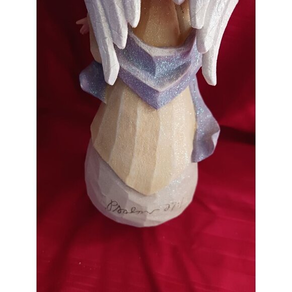 Enesco Foundations by Karen Hann Angel Figurine With Psalm 27:1 Verse Design - Picture 13 of 16